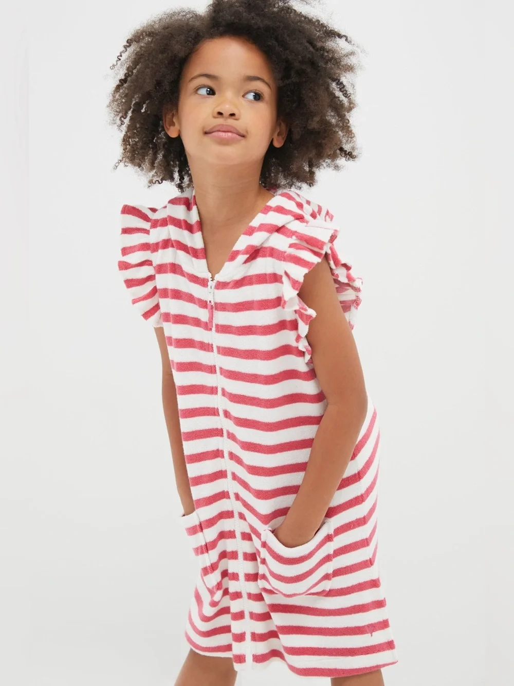 PINK CHICKEN Rapture Rose Stripe Terry Coverup Sz XL